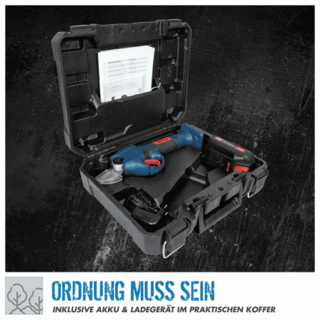 Foarfeca electrica pentru gradina cu acumulator ASC 18-201-05 K Gude 58438 DUP361Z, 18 V, 2 Ah, 30 mm [14]