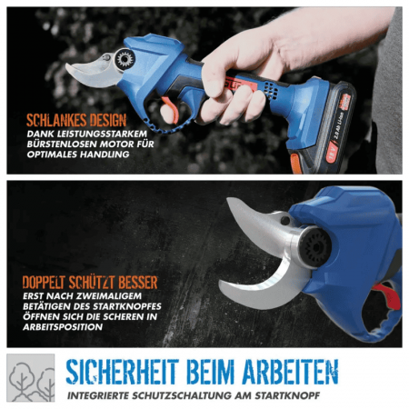 Foarfeca electrica pentru gradina cu acumulator ASC 18-201-05 K Gude 58438 DUP361Z, 18 V, 2 Ah, 30 mm [10]