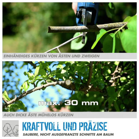 Foarfeca electrica pentru gradina cu acumulator ASC 18-201-05 K Gude 58438 DUP361Z, 18 V, 2 Ah, 30 mm [9]