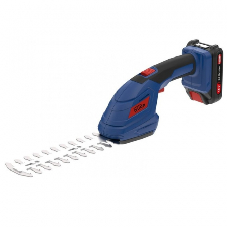 Foarfece Electrice - Foarfeca electrica pentru iarba si gard viu cu acumulator GPS Gude 58404, 18 V, 2.0 Ah