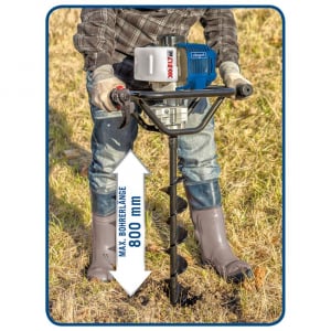 Motoburghiu cu 3 burghie EB1700 Scheppach 5904702904, 1.77 Cp, Ø100-200 mm [10]