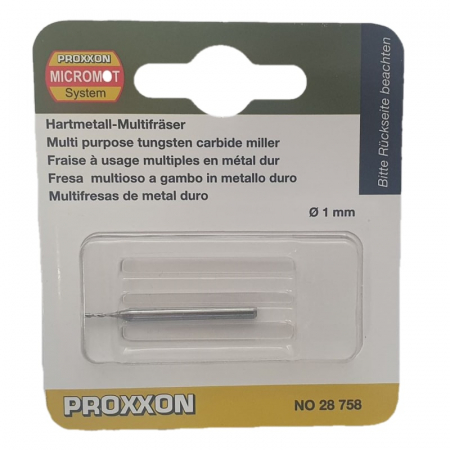 Freza din carbura de tungsten Micromot Proxxon 28758, Ø1 mm
