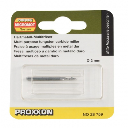 Freza din carbura de tungsten Micromot Proxxon 28759, Ø2 mm