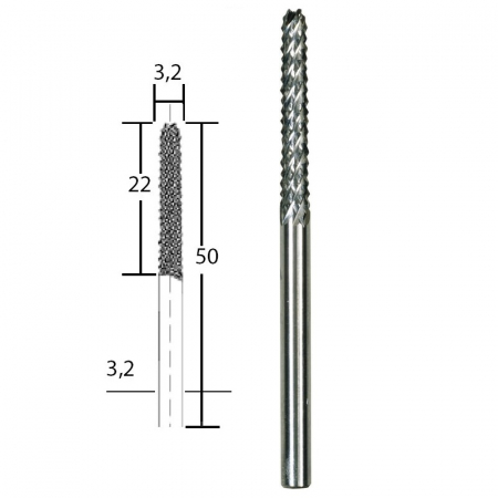 Freza raspel Micromot Proxxon 28757, Ø3.2 mm [2]