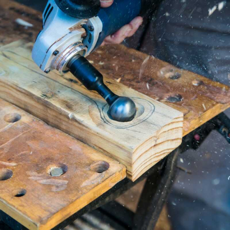 Freza rotativa de sculptura in lemn pentru polizor unghiular Ball Gouge Arbortech BAL.FG.2000.60, 30 mm [6]