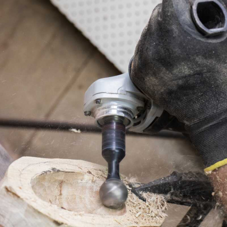 Freza rotativa de sculptura in lemn pentru polizor unghiular Ball Gouge Arbortech BAL.FG.2000.60, 30 mm [5]