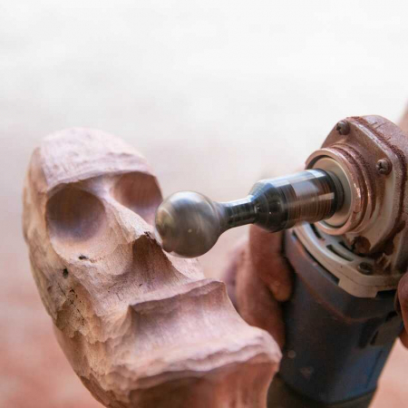 Freza rotativa de sculptura in lemn pentru polizor unghiular Ball Gouge Arbortech BAL.FG.2000.60, 30 mm [4]