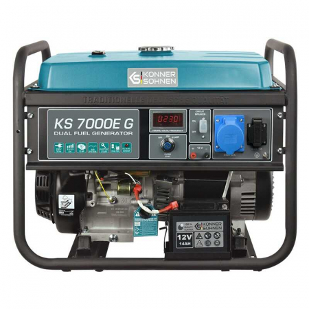 Generator Curent Electric - Generator de curent pe benzina/GPL KS 7000E G Konner-Sohnen, 5000-5500 W, 13 Cp