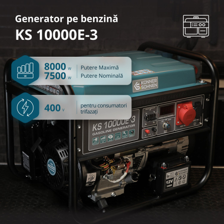Generator pe benzina "Könner & Söhnen" KS 10000E-3 [1]