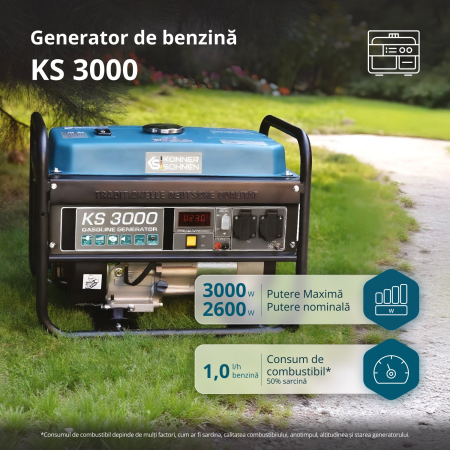 Generator Curent Electric - Generator pe benzina "Könner & Söhnen" KS 3000