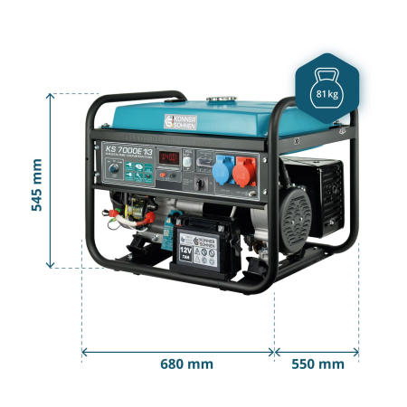Generator pe benzina "Könner & Söhnen" KS 7000E 1/3 [6]