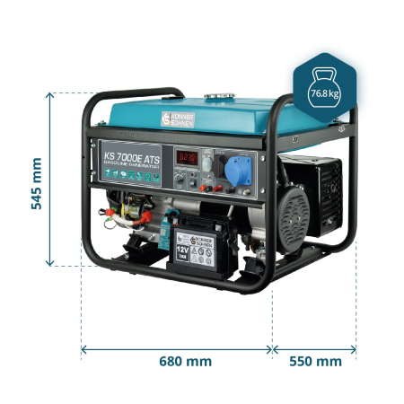 Generator pe benzina "Könner & Söhnen" KS 7000E ATS [6]