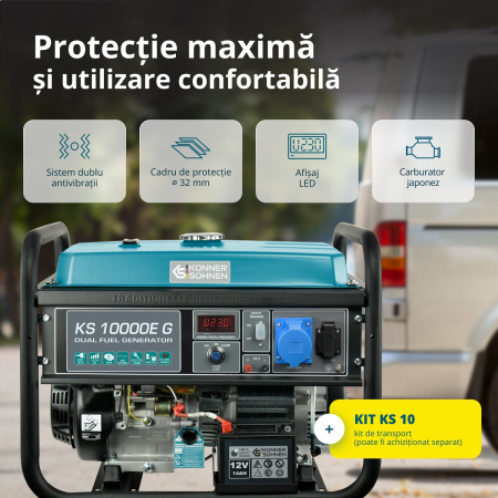 Generator pe gaz/benzina "Könner & Söhnen" KS 10000E G [10]