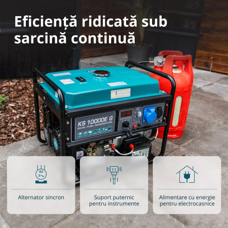 Generator pe gaz/benzina "Könner & Söhnen" KS 10000E G [6]