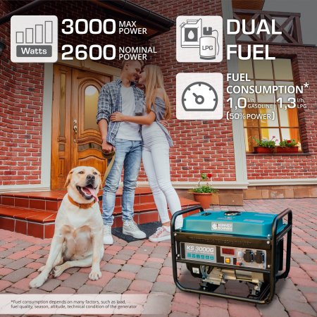 Scule Electrice & Unelte - Generator pe gaz/benzina "Könner & Söhnen" KS 3000G