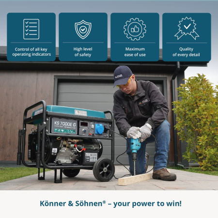Generator pe gaz/benzina "Könner & Söhnen" KS 7000E G [5]