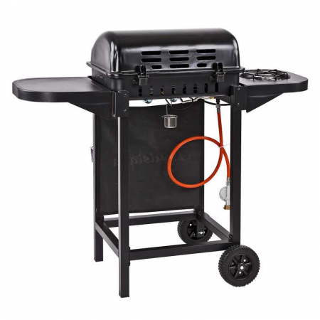 Gratar pe gaz cu arzator lateral si termometru integrat Dema 14003, 490x340 mm [1]