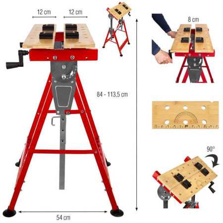 Banc de lucru portabil Grafner 21272, 100 Kg, 600 x 320 mm [8]