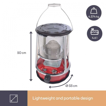 Incalzitor portabil pe kerosen Perel TC84100N, 4.6 l, 450 mm [5]