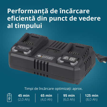 Încărcător dublu pentru baterii reîncărcabile 20V KS C45A-2 [4]