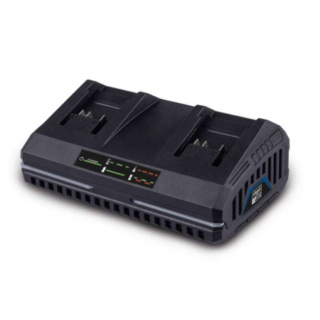 Acumulatori & Incarcatoare Scule Electrice: Bormasini, Autofiletante - Incarcator dublu rapid pentru acumulatori Li-Ion SDBC4.5A Scheppach 7909201713, 20 V, 2-4 Ah