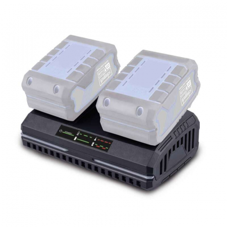 Incarcator dublu rapid pentru acumulatori Li-Ion SDBC4.5A Scheppach 7909201713, 20 V, 2-4 Ah [1]