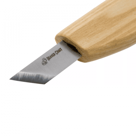 Lama pentru cutit cu lama tesita pentru sculptura in lemn BeaverCraft BC12 [1]