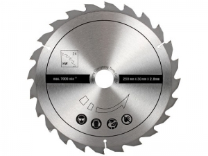 Discuri Taiere Lemn - Disc pentru fierastrau circular, taiere lemn Scheppach 7901301602, Ø250x30 mm, 24 dinti
