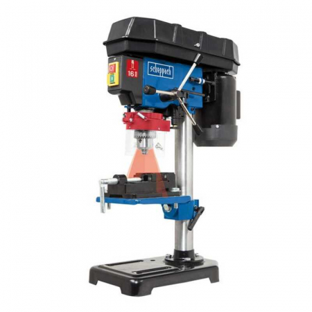 Masina de gaurit cu coloana verticala / profesionala - Masina de gaurit cu coloana de foraj DP16VLS Scheppach 5906810901, 500 W, Ø13 mm