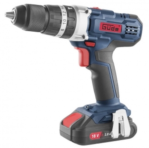 Bormasini & Masini de Gaurit - Masina de gaurit si insurubat de impact cu acumulator plus accesorii BSB 18-201-30K Gude 58504, 18 V, 2 Ah