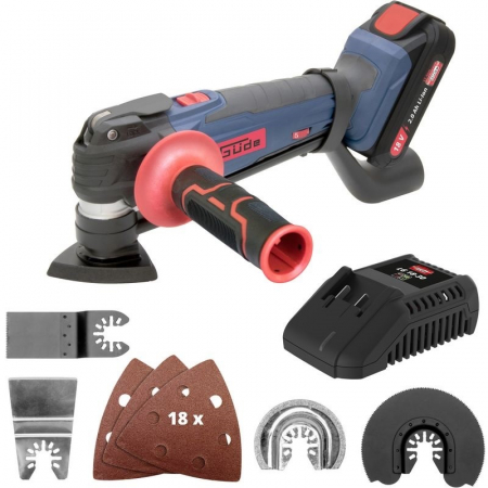 Masina de slefuit multifunctionala cu acumulator si accesorii Gude 58516, 18 V, 2.0 Ah, 20000 rpm [1]