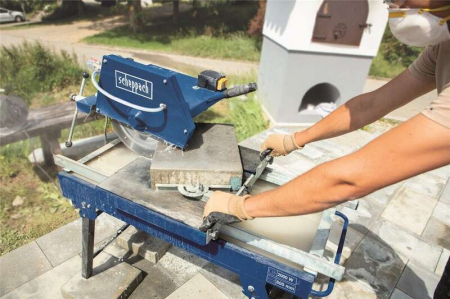 Masina de taiat piatra si tigla ceramica cu sistem de racire pe apa HSM3500 Scheppach 5906709901, 2200 W, Ø360 mm [7]