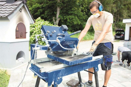 Masina de taiat piatra si tigla ceramica cu sistem de racire pe apa HSM3500 Scheppach 5906709901, 2200 W, Ø360 mm [6]