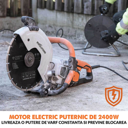 Masina electrica de debitat zidarie, beton si piatra naturala R300DCT Evolution 012-0003, 2400 W, Ø300 mm [5]