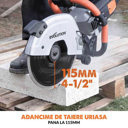 Masina electrica de debitat zidarie, beton si piatra naturala R300DCT Evolution 012-0003, 2400 W, Ø300 mm [6]