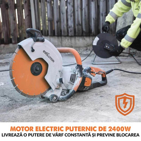 Masina electrica de debitat zidarie, beton si piatra naturala R300DCT+ Evolution 012-0003A, 2000 W, Ø300 mm [3]