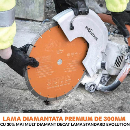 Masina electrica de debitat zidarie, beton si piatra naturala R300DCT+ Evolution 012-0003A, 2000 W, Ø300 mm [6]