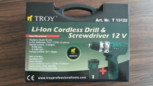 Masina de gaurit si insurubat cu doi acumulatori Troy 13122, 2x12 V, 1.5 Ah [10]
