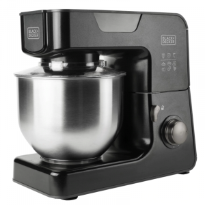 Mixere - Mixer cu bol din inox BXKM1000E Black&Decker S9130060B, 1000 W, 5.2 l