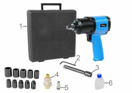 Pistol pneumatic de impact DL Gude 40040, 1/2", 6 bari, 580 Nm [6]