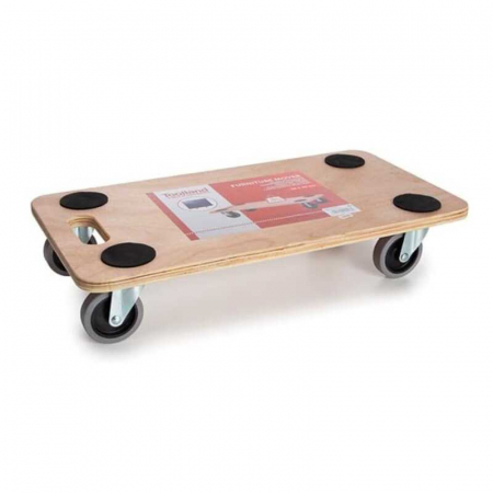 Transpalet / carucior transport marfa - Platforma cu roti pentru transport mobila Toolland QT106, 560 x 285 x 110 mm, 150 Kg