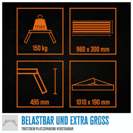 Platforma de lucru pliabila GAAP 960 Gude 40962, 1270 x 445 x 495 mm, 150 Kg [6]