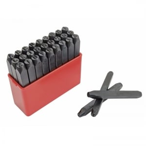 Poansoane Cifre & Litere - Set poansoane de marcat litere Mannesmann 244-04, 4 mm, 26 piese