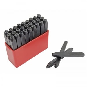 Poansoane Cifre & Litere - Set poansoane de marcat litere Mannesmann 244-08, 8 mm, 26 piese