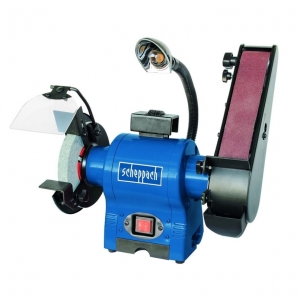 Polizoare de Banc - Polizor de banc cu banda BGS700 Scheppach 4903303901, 370 W, Ø150 mm