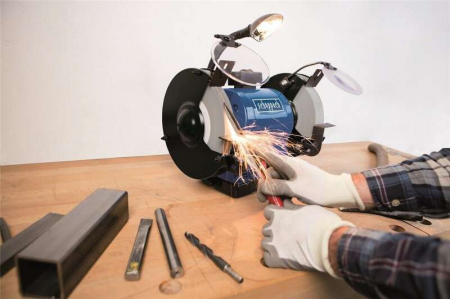 Polizor de banc dublu BG200 Scheppach 4903105901, 550 W, Ø200 mm [3]