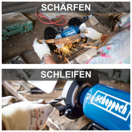 Polizor de banc dublu SM200L Scheppach 5903109901, 500 W, Ø200 mm [2]