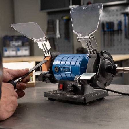 Polizor de banc pentru lustruire HG35 Scheppach 5903112901, 120 W, 11000 rpm + cutie de accesorii [6]