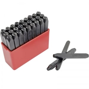 Poansoane Cifre & Litere - Set poansoane de marcat litere Mannesmann 243-B-3, 3 mm, 27 piese