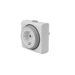 Priza & prelungitoare electrice - Adaptor priza programabila mecanic 24 ore Perel E305D4-G, 3680 W, 16 A